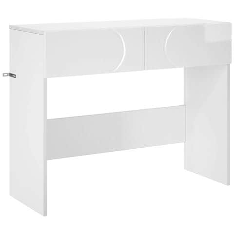 Consolle Bianco Lucido 96,5 x 38 x 75 cm Legno multistrato - Foto 1