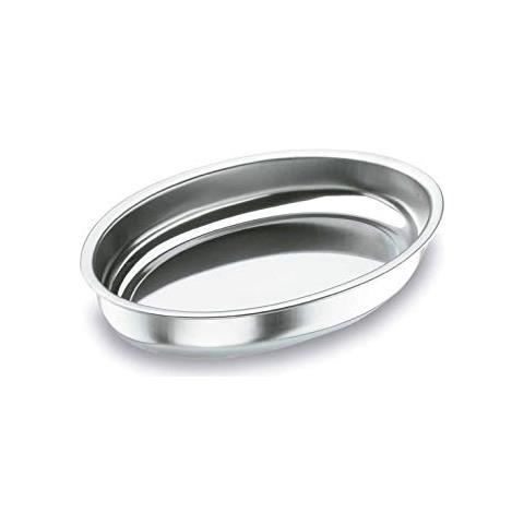 61832 - Piatto da portata ovale Honda in acciaio inox 18% con bordo ondulato, 35 cm - Foto 1