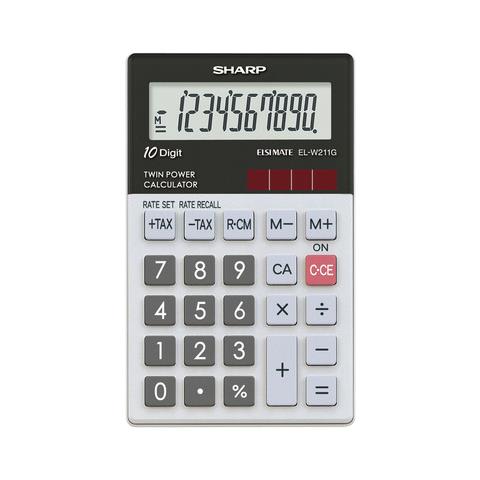 calcolatrice tascabile elw 211gb con display 10cifre batteria e solare - Foto 2