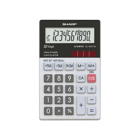 calcolatrice tascabile elw 211gb con display 10cifre batteria e solare - Foto 1