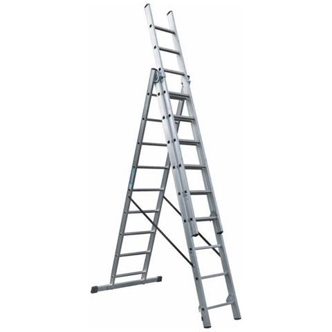 Scala Industriale In Alluminio Polivalente 3X12 Gradini Plus - Foto 1