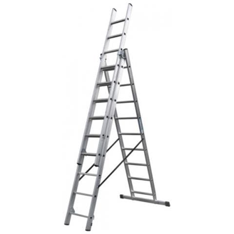 Scala Industriale In Alluminio Polivalente 3X12 Gradini Plus - Foto 2