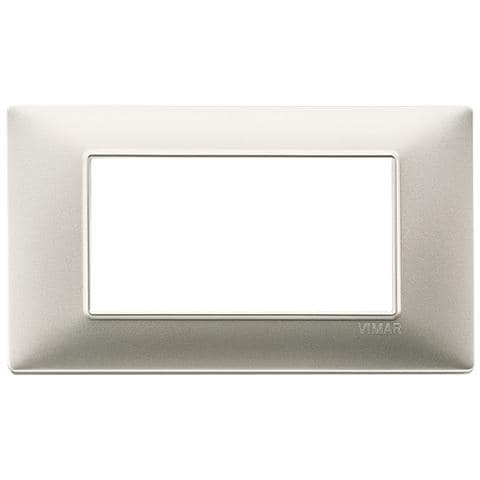 Placca 4 Moduli Nichel Opaco Plana 14654.21 - Foto 1
