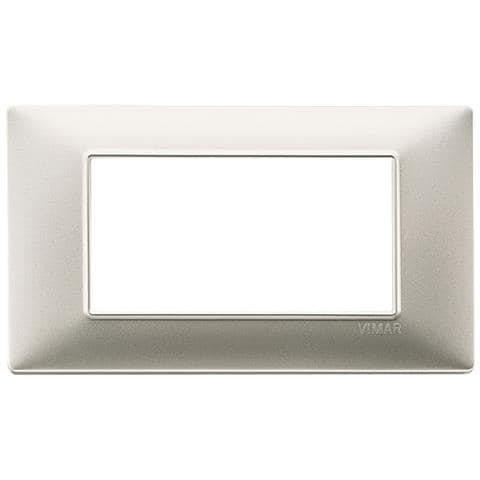 Placca 4 Moduli Nichel Opaco Plana 14654.21 - Foto 2