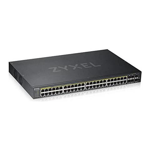 Switch Serie GS1920v2 con 44 Porte Gigabit Ethernet 10/100/1000 PoE+ / 4 x Porte Combo Gigabit / 2 SFP - Foto 1