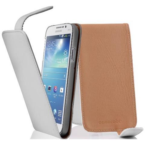 Custodia Compatibile Con Samsung Galaxy Mega 5.8 In Bianco Flash - Coperchio Protettivo In Design Flip Realizzato In Finta Pelle Liscia - Foto 1