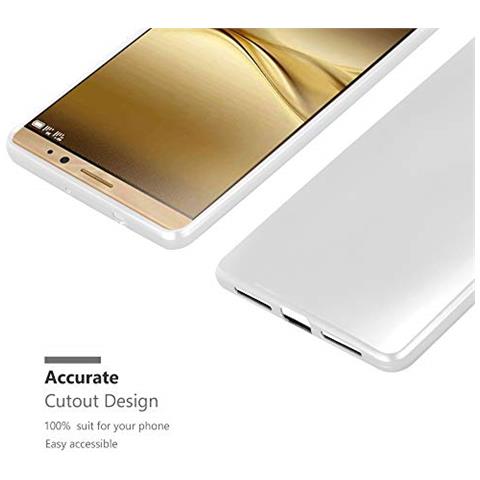Custodia Compatibile Con Huawei Mate 8 In Argento Metallico - Coperchio Protettivo In Silicone Tpu Flessibile - Foto 2