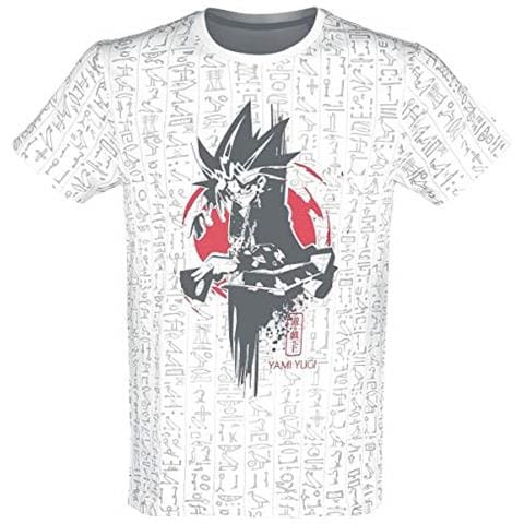 Yu-gi-o-o T Shirt Yami Yugi All Over Print Nuovo Ufficiale Uomo Bianca Size M - Foto 1