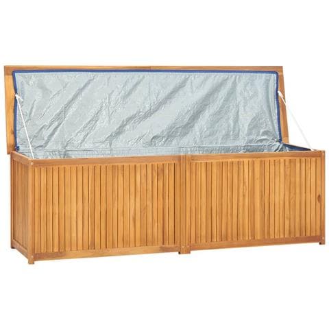 Cassa da Giardino 175x50x55 cm in Legno Massello di Teak - Foto 10