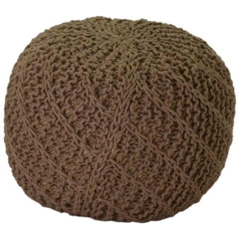 Struttura letto pouf con materasso in tessuto crema 140x200cm | Leroy