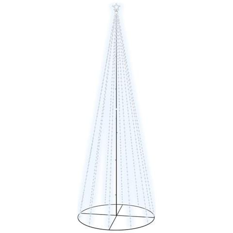 Albero Di Natale A Cono Bianco Freddo 732 Led 160x500 Cm - Foto 1