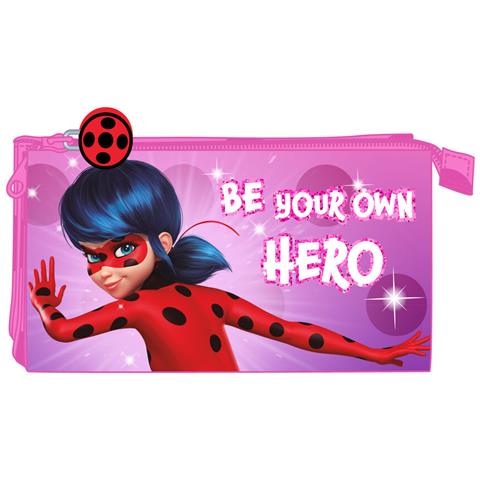 Astuccio Scuola Lady Bug Fucsia (22 X 12 X 3 Cm) - Foto 1