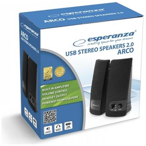 Altoparlanti Pc Esperanza Ep119 Bianco Nero 6 W 4 W - Foto 2