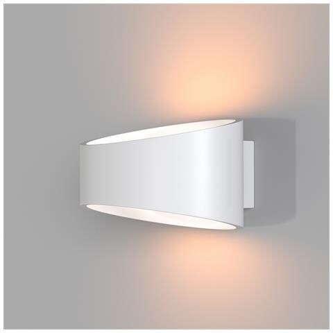 Applique Da Parete Moderno Trame Metallo Bianco Luce Led Integrato 6w - Foto 2