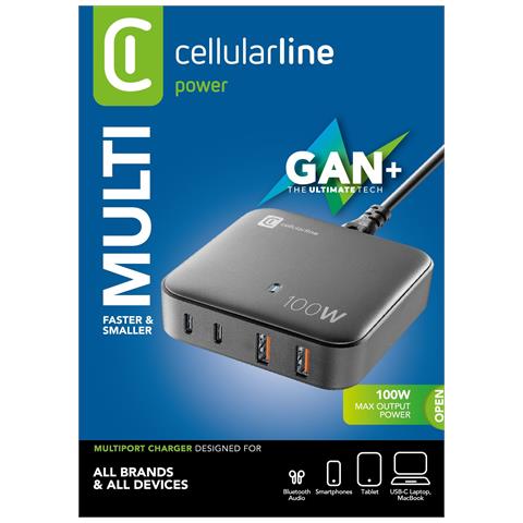 MULTIPOWER MAGNUS 100W Caricabatterie da rete 4 porte GaN 100W - Foto 1