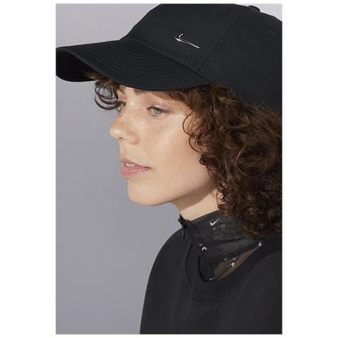 Club Unstructured Metal Swoosh Fb5372-010 Unisex Nero S /m - Foto 1
