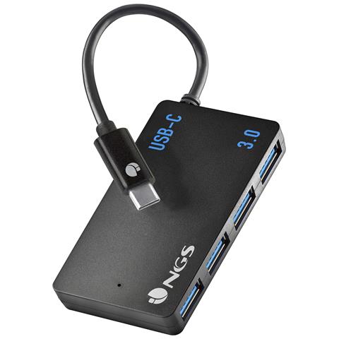 WONDER IHUB4 USB 3.2 Gen 1 (3.1 Gen 1) Type-A 480 Mbit /s Nero - Foto 1