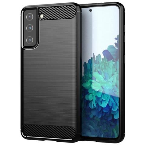 Custodia B-case Tpu Silicone Cover Case Per Samsung Galaxy S21 Fe Carbon Metal Black - Foto 1