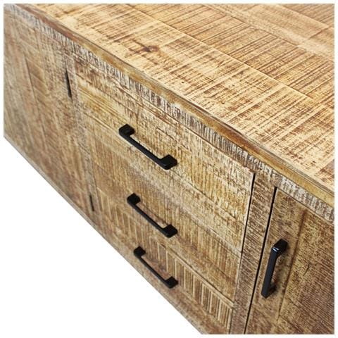 Mobile Credenza Da Interno In Legno E Metallo A 3 Ante E 3 Cassetti Linea Classic - Foto 6