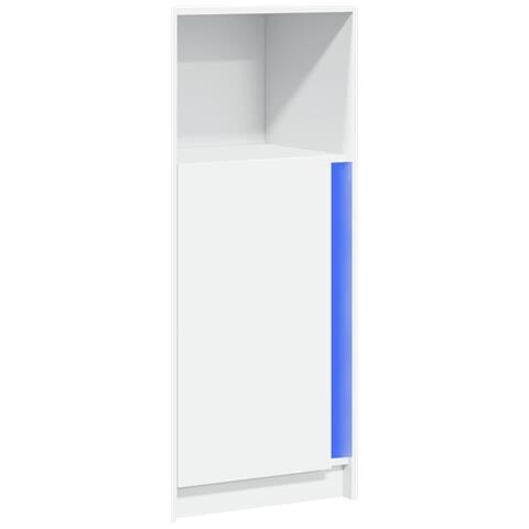 Credenza Con Led Bianca 42,5x34x100 Cm In Legno Multistrato - Foto 3