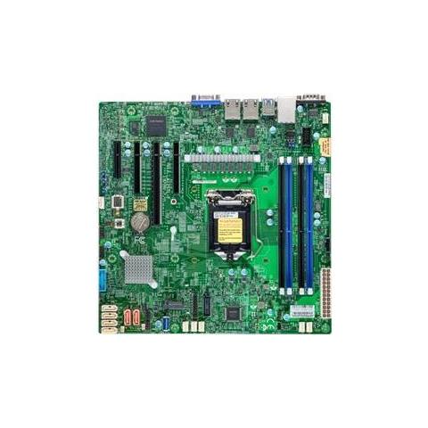X12stl-f - Motherboard - Micro Atx - Lga1200-sockel - C252 Chipsatz - Usb 3.2 Gen 1 - 2 X Gigabit Lan - Onboard-grafik - Foto 1