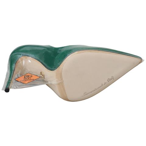 Scarpe Con Tacco In Pelle Verde E Scarpe In Plastica - Eu38.5/us8 - Foto 2