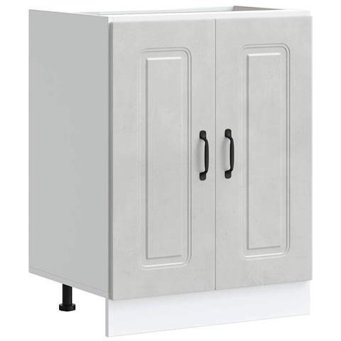 Mobile Base Lavello Kalmar Grigio Cemento 60x46x81,5 Cm - Foto 2