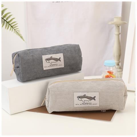 Astuccio Portamatite Ricamato Squalo White - Foto 1