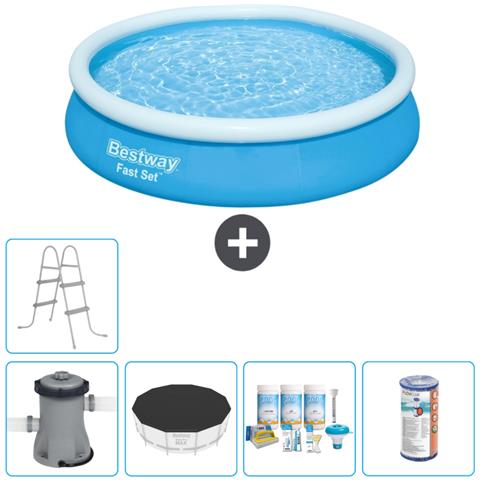 Piscina Fuori Terra - In Giro - 366x76 Cm - Blu - Include Accessori Coordinati Cb14 - Foto 1
