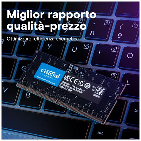 Crucial CT64G56C46S5, 64 GB, 1 x 64 GB, DDR5, 5600 MHz, 262-pin SO-DIMM - Foto 6