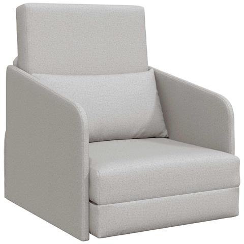 Divano Letto a Terra 2-in-1 Grigio Nuvola 65x80x83 cm Tessuto - Foto 1