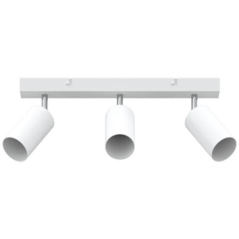 Farettone da soffitto 3 Vie Regolabile Bianco GU10 - Foto 1