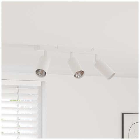 Farettone da soffitto 3 Vie Regolabile Bianco GU10 - Foto 2