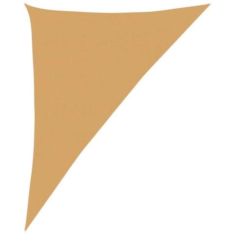 Vela Parasole 160 g/m² Triangolare Sabbia 4x5x6,8 m in HDPE - Foto 1