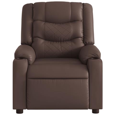 Poltrona Massaggiante Elettrica Marrone in Similpelle - Foto 9