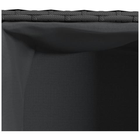 Fioriera da Giardino con 2 Vasi Nera 72x30x32 cm in Polyrattan - Foto 9