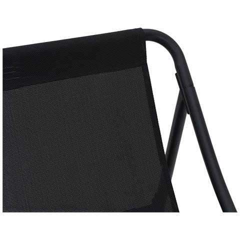 Sedie Rilassanti da Giardino 2 pz con Cuscino Nera 60x80x71 cm Acciaio - Foto 9