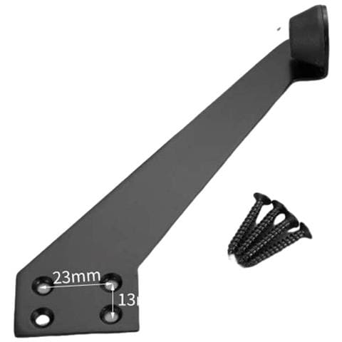 Limitatore Di Apertura A 90 Gradi Per Porta D'ingresso E Porta Blindata In Acciaio Inox 304 Nero Compatibile Con Apertura A Sinistra - Foto 1