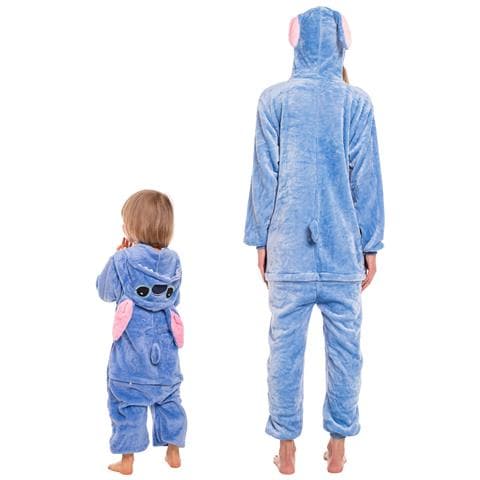 Pigiama Per Bambini Kigurumi Onesie Costume Stich Blu 125-135 - Foto 8