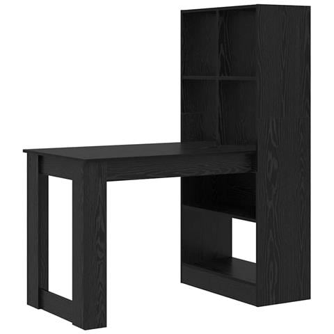 Scrivania Rovere nero 122 x 67 x 145 cm Legno multistrato - Foto 1