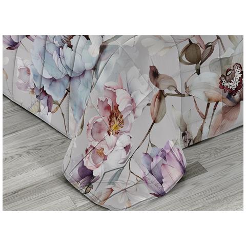 Trapunta Piumone Letto Invernale 300gr Microfibra Stampa Digitale Linea Flora 2 Piazze D2 - Foto 2