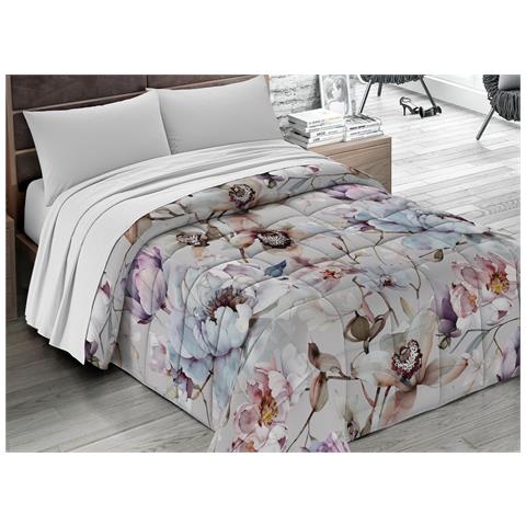 Trapunta Piumone Letto Invernale 300gr Microfibra Stampa Digitale Linea Flora 2 Piazze D2 - Foto 1