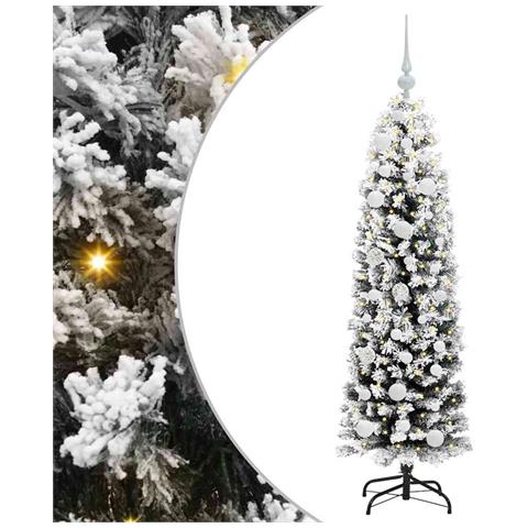 Albero di Natale artificiale con 150 LED Verde 150 cm - Foto 1