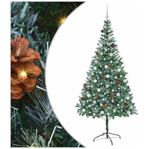 Albero di Natale artificiale Verde 210 cm PVC e Acciaio - Foto 1