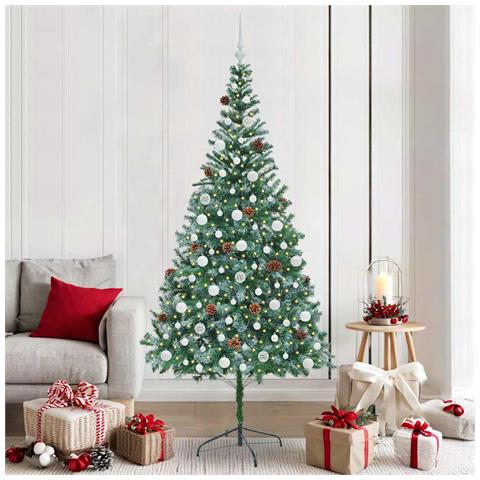 Albero di Natale artificiale Verde 210 cm PVC e Acciaio - Foto 2