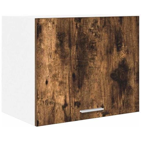 Armadio pensile Riga Rovere Affumicato e Bianco 50 x 31 x 40 cm - Foto 1