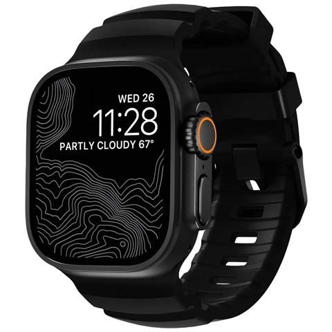 Bracciale Sportivo Impermeabile Da 49 Mm Per Apple Watch Modello Rocky Point, Nero - Foto 2