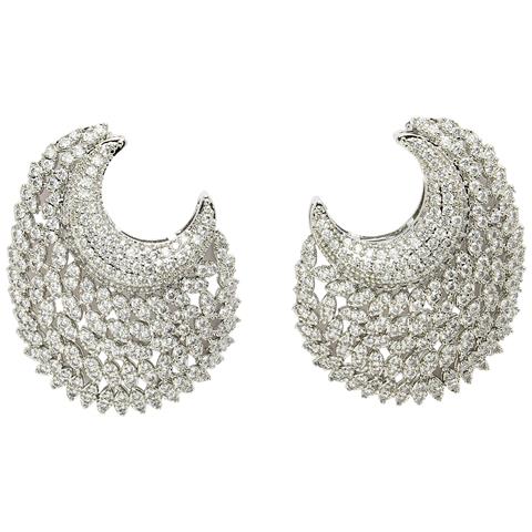 Collezione Diva Orecchini a Mezzaluna Design in Zirconia Cubica - Foto 5