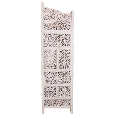 Paravento In Legno Bianco Fatto A Mano 50 (x4) x2x180h - Foto 6