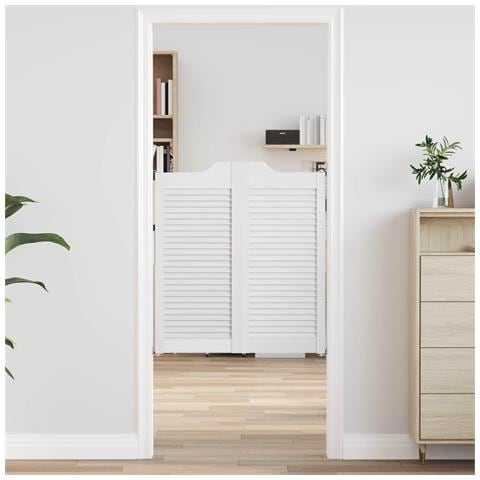 Porte Swing Bianco 90 x 40 cm Legno Massello di Pino - Foto 2